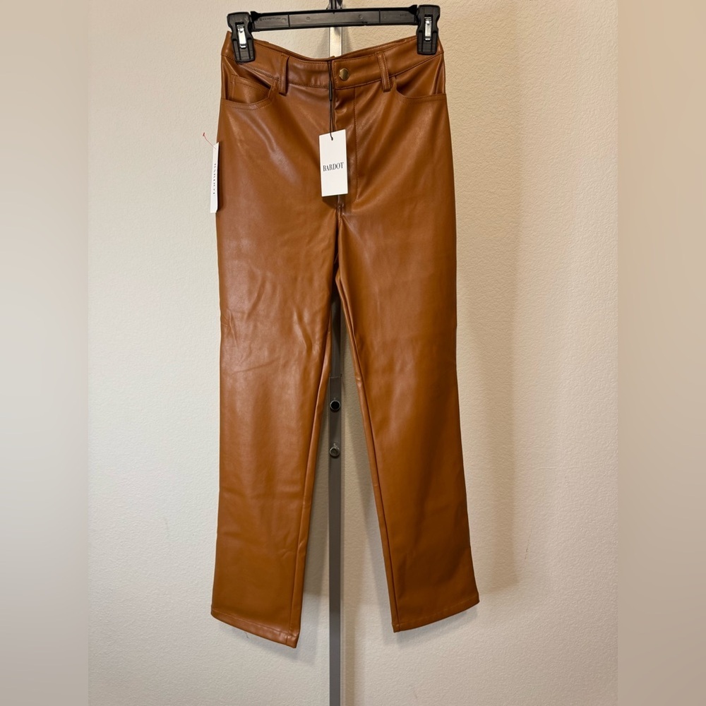 Bardot Alesi High Waist Straight Leg Faux Leather Pants - Picture 4 of 7